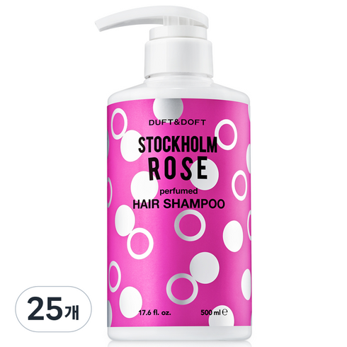 더프트앤도프트 퍼퓸드 샴푸 스톡홀름로즈, 500ml, 25개