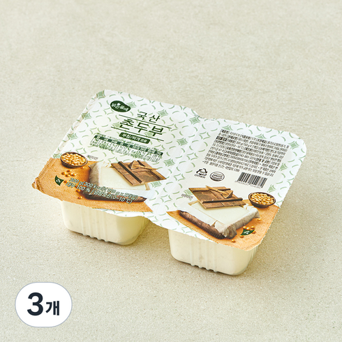 맑은물에 국산 촌두부, 3개, 300g