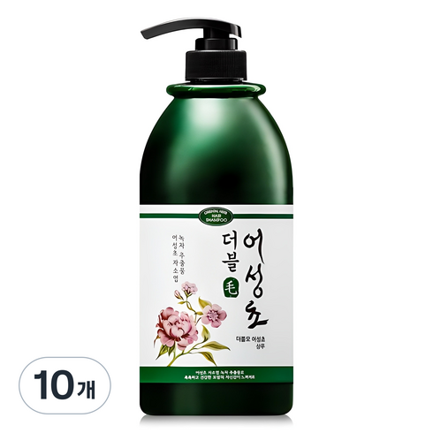 더블모 어성초 두피 샴푸 플로럴향, 1L, 10개