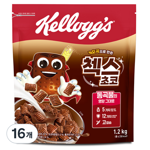 첵스초코 오곡으로 만든 시리얼, 1.2kg, 16개