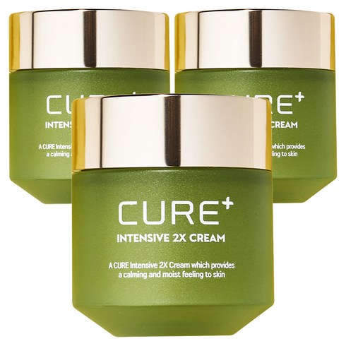 김정문알로에 큐어 인텐시브 2X 크림, 50g, 3개