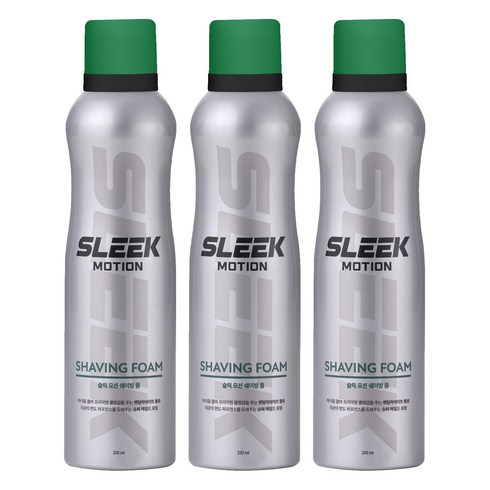 도루코 슬릭 모션 쉐이빙 폼, 210ml, 3개