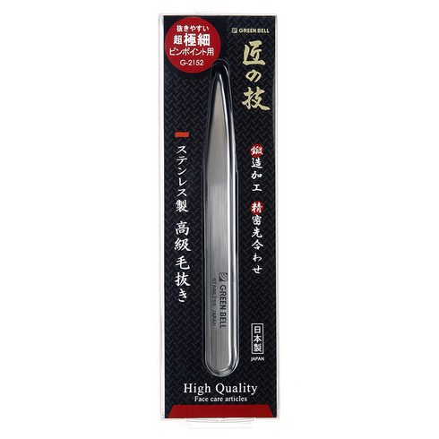 그린벨 타쿠미노 와자 인그로운헤어 핀셋 족집게 G-2152, 색상랜덤발송, 1개