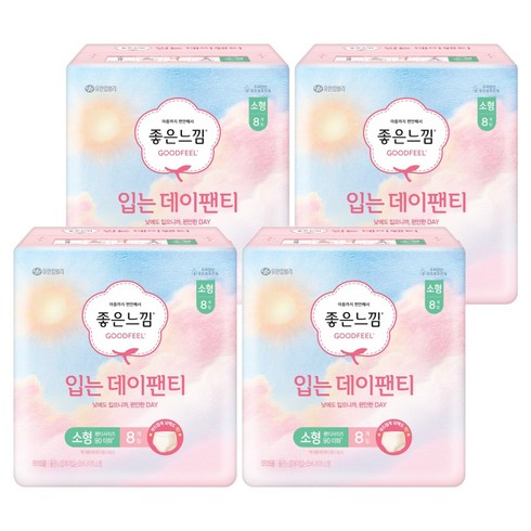 좋은느낌 입는 데이팬티, S, 8개입, 4개
