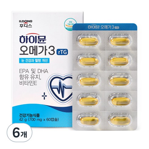 하이뮨 알티지 오메가3, 60정, 6개