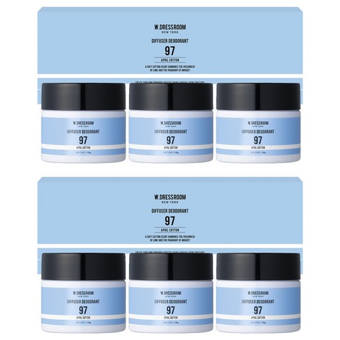 더블유드레스룸 퍼퓸 탈취제 97 에이프릴코튼 본품, 110g, 6개