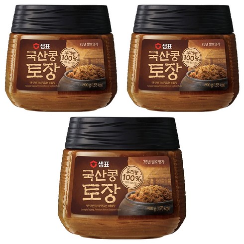 샘표 국산콩 토장, 900g, 3개