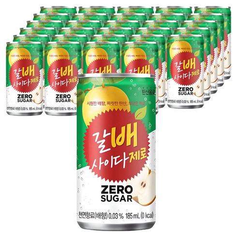 해태htb 갈배사이다 제로, 185ml, 90개