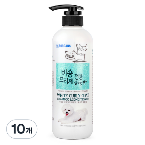 포켄스 비숑 프리제 전용 샴푸&린스, 550ml, 1개입, 10개