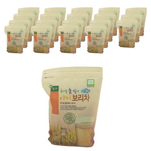 청오건강 유기농 순발아 아이 아기보리차, 150g, 20개입, 20개
