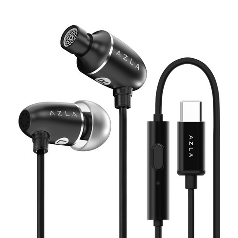 아즈라 AIM C DAC 탑재 C타입 유선 이어폰, 블랙