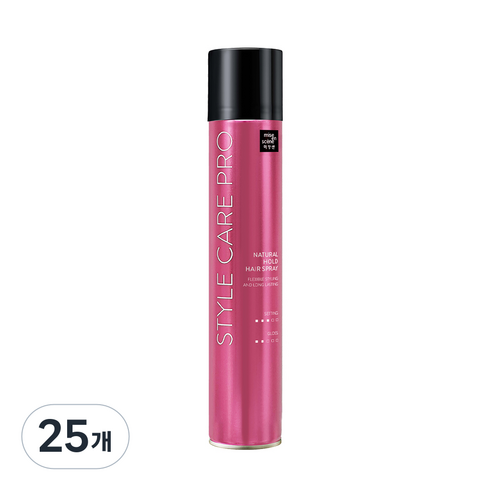 미쟝센 스타일케어 프로 내추럴 홀드 헤어 스프레이, 300ml, 25개