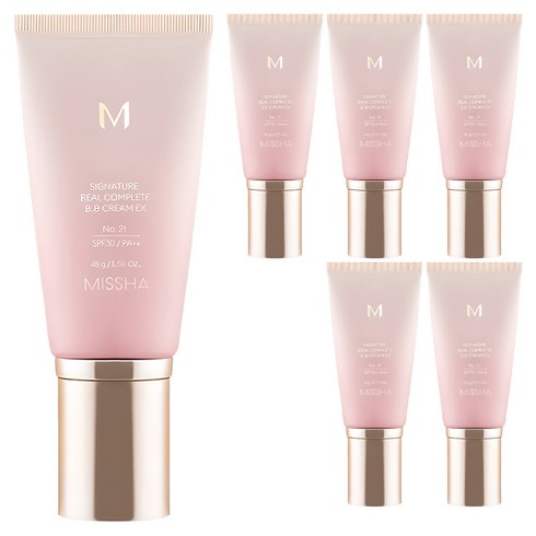 미샤 엠 시그너처 리얼 컴플릿 비비크림 이엑스 SPF30 PA++, 21호 화사한 베이지, 45g, 6개
