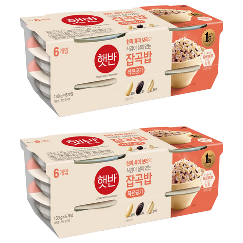 햇반 잡곡밥, 130g, 12개