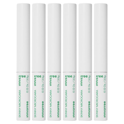 이니스프리 스키니 꼼꼼 마스카라 3.5g, 블랙, 6개