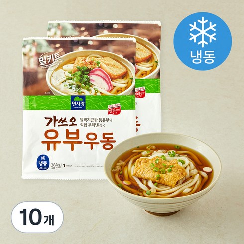 면사랑 가쓰오 유부우동 1인분 (냉동), 283g, 10개