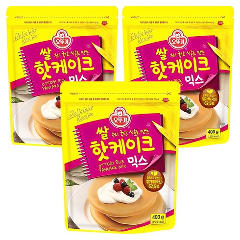 오뚜기 쌀핫케이크 믹스, 400g, 3개