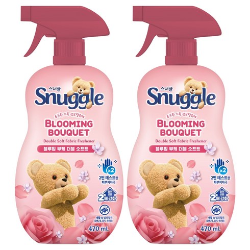 스너글 블루밍 부케 더블 소프트 섬유탈취제 본품, 470ml, 2개