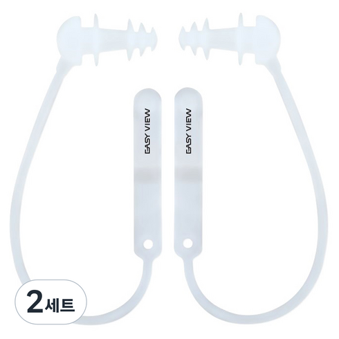 이지뷰 실리콘 코드 귀마개, 클리어, 2세트