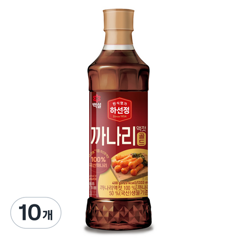 하선정 국산 까나리액젓 골드, 400g, 10개