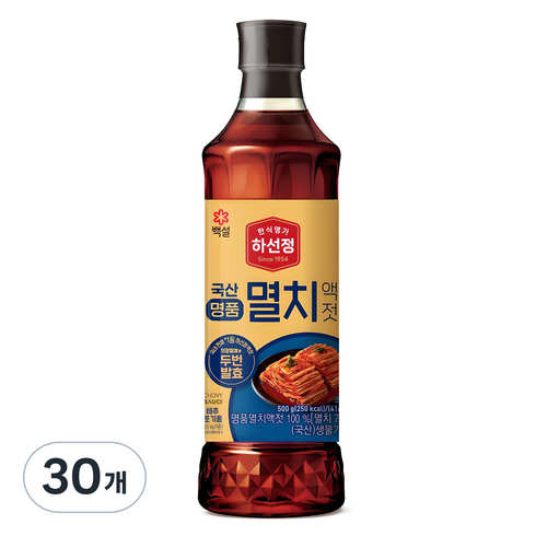 하선정 국산명품 멸치액젓, 500g, 30개