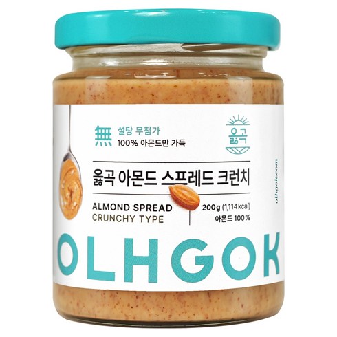 옳곡 아몬드 스프레드 크런치, 1개, 200g
