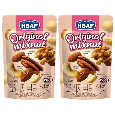바프 오리지널 믹스넛, 190g, 2개