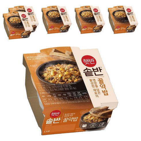 햇반 솥반 꿀약밥, 210g, 6개