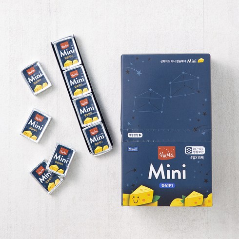 상하치즈 미니 칼슘체다, 12g, 60개입, 1개