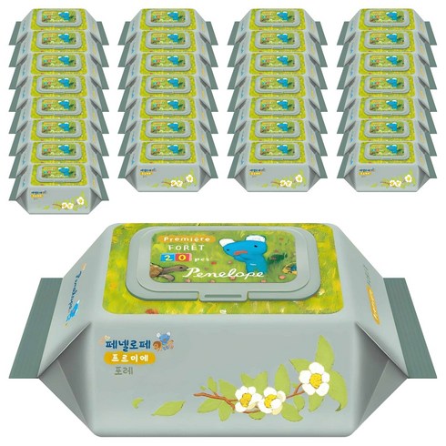 페넬로페 프르미에 포레 아기물티슈 휴대캡형, 55g, 20매, 60개