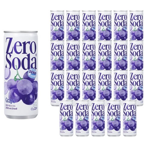 클룹 제로소다 포도, 24개, 250ml