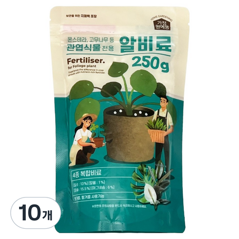 데일드 관엽식물 알비료, 10개, 250g