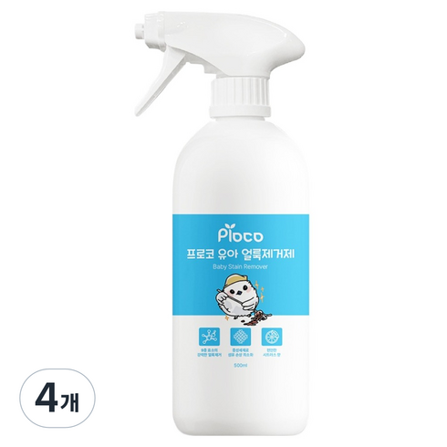 프로코 9종효소 유아 얼룩제거제 500ml, 4개