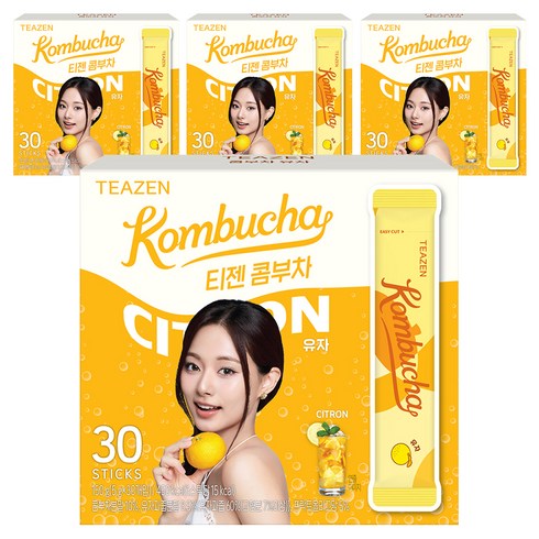 티젠 콤부차 유자, 5g, 30개입, 4개