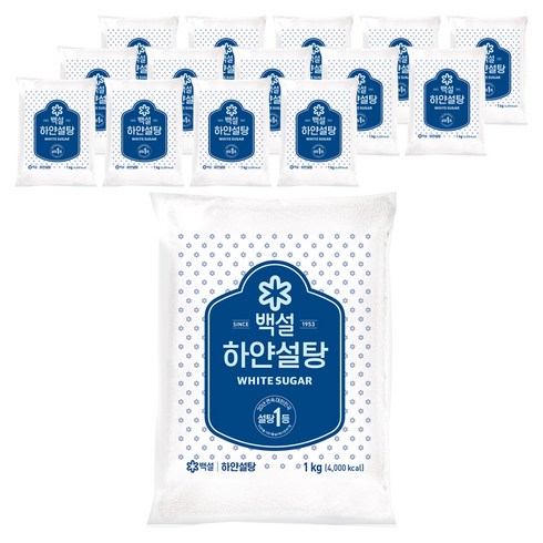 백설 하얀설탕, 1kg, 15개