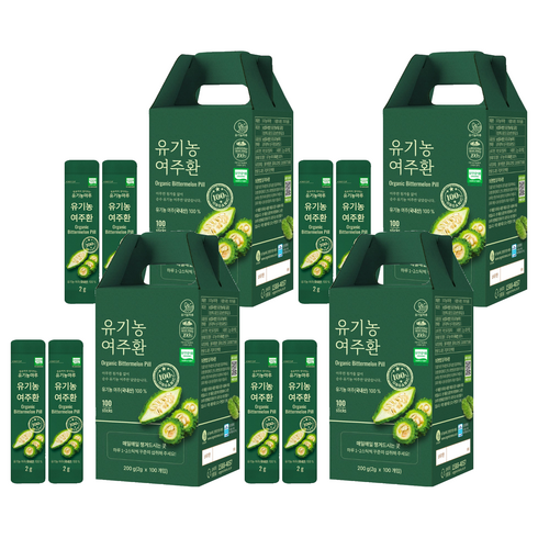 유기농마루 정품 유기농 여주환 100p, 200g, 4개