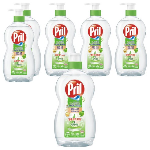 프릴 시크릿 오브 맑은식초 상쾌한 사과향 주방세제, 700ml, 6개