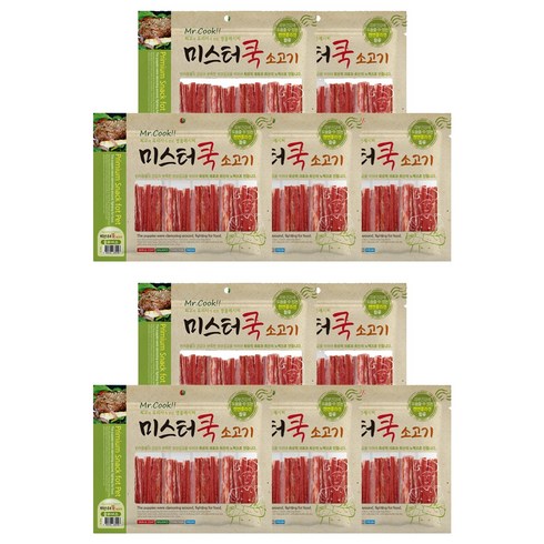 미스터쿡 강아지 간식 슬라이스, 소고기, 300g, 10개
