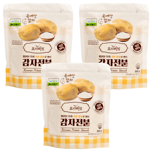 칠갑농산 감자 전분, 500g, 3개