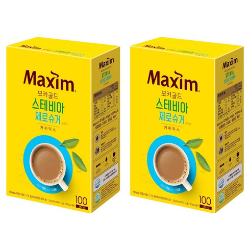 맥심 모카골드 스테비아 제로슈거 커피믹스, 11.5g, 100개입, 2개