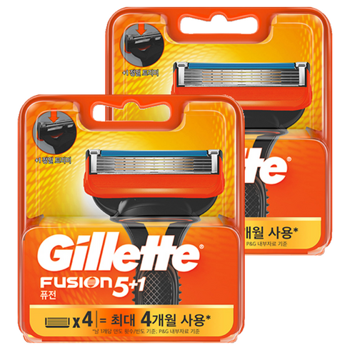 질레트 퓨전 매뉴얼 면도날, 2개