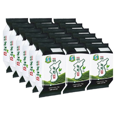 지도표성경 녹차식탁김 감사2호 4g x 18p 선물세트, 1세트