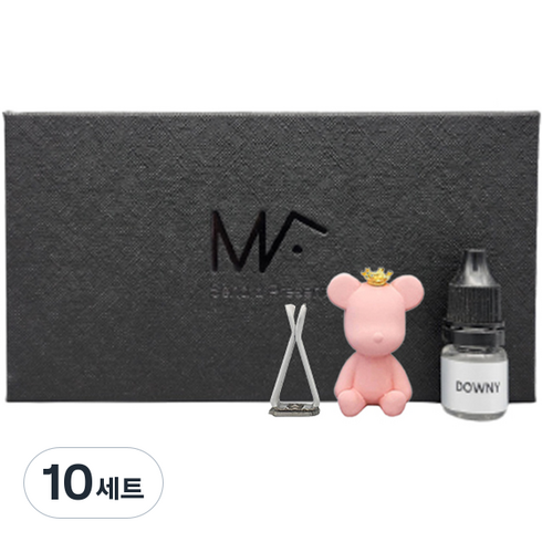 엠퓨처 베어브릭 차량용 석고 방향제 피치 + 오일 5ml 세트, 10세트, 아쿠아아이스