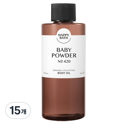 해피바스 오리지널 컬렉션 바디오일 베이비파우더, 250ml, 15개