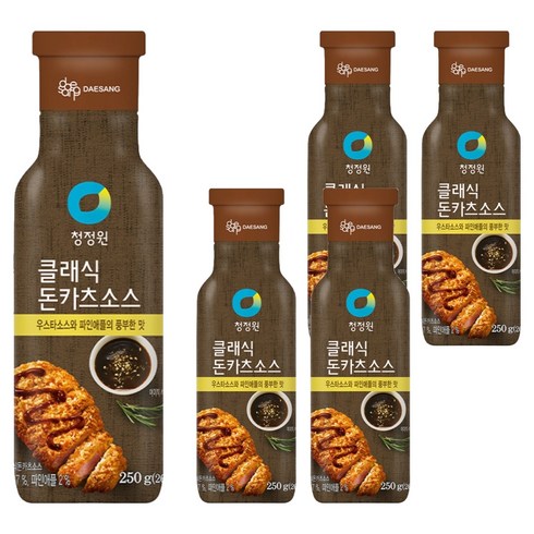 청정원 클래식 돈카츠 소스, 250g, 5개