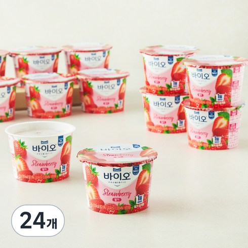매일바이오 딸기 요거트, 150g, 24개