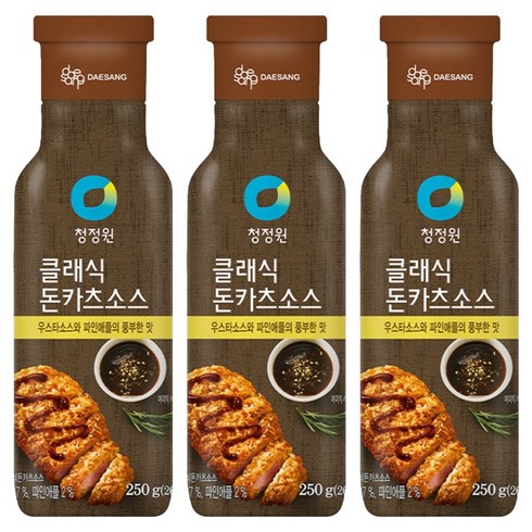 대상 청정원 클래식 돈카츠소스, 3개, 250g