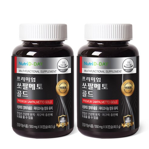 뉴트리디데이 프리미엄 쏘팔메토 골드, 90정, 49.5g, 6개