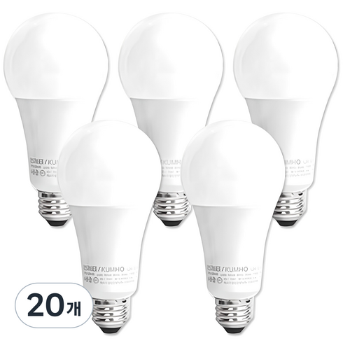 번개표 컨버터 내장형 LED 램프 12W, 주광색, 20개