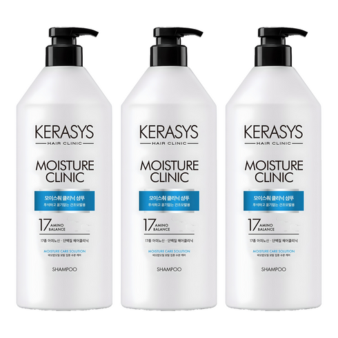 케라시스 모이스춰 클리닉 단백질 샴푸 플로럴파우더향, 980ml, 3개